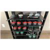 Image 3 : 5 TIER DARK WOOD STORAGE SHELF WITH LIFT TOP STORAGE CUBBY, ASSORTED STEEL TOE CAPS & SAFETY GLASSES