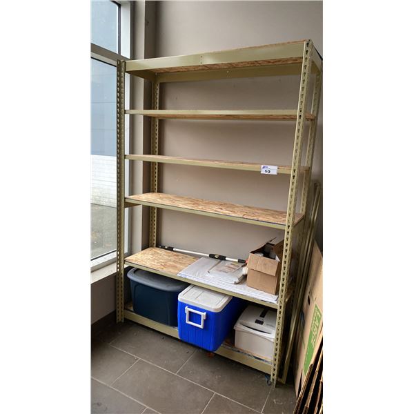 6 TIER SHELF RACKING UNIT *CONTENTS INCLUDED* & PADDED ROOM DIVIDER