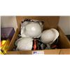 Image 3 : BOX OF NEW HARD HATS & ASSORTED PIONEER SAFETY VESTS