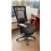 Image 1 : ADJUSTABLE MESH BACK BLACK MOBILE OFFICE CHAIR