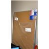 Image 3 : 36" X 48" CORK BULLETIN BOARD, 3' WOODEN STEP LADDER & HON BLACK METAL 2 DRAWER VERTICAL FILING