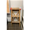 Image 4 : 36" X 48" CORK BULLETIN BOARD, 3' WOODEN STEP LADDER & HON BLACK METAL 2 DRAWER VERTICAL FILING