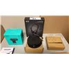 Image 3 : MOBILE TABLE WITH ASSORTED ELECTRONICS INCLUDING PLANTRONICS CALISTO 3200 SPEAKER, ETHERNET SWITCH,