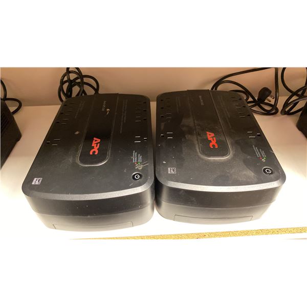 2 APC BACK-UPS  8 OUTLET POWER SUPPLY UNITS
