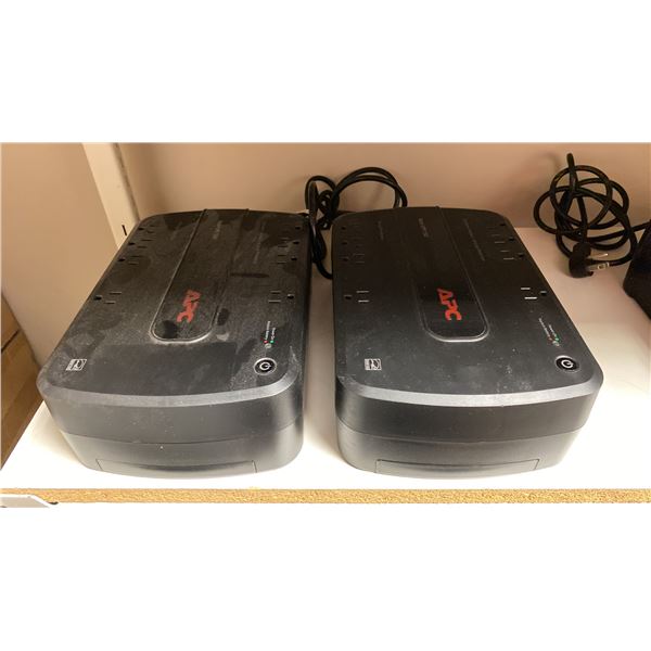 2 APC BACK-UPS  8 OUTLET POWER SUPPLY UNITS