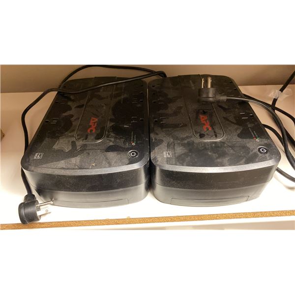 2 APC BACK-UPS  8 OUTLET POWER SUPPLY UNITS