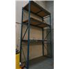 Image 1 : 1 BAY OF BLUE PALLET RACKING 2 UPRIGHTS, 6 SIDE RAILS  APPROX 18' H X 10'W *MUST BRING PROPER TOOLS