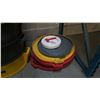 Image 3 : STACK OF ASSORTED RUBBERMAID BRUTE COMMERCIAL GARBAGE CANS WITH ASSORTED LIDS