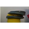 Image 3 : STACK OF ASSORTED RUBBERMAID BRUTE COMMERCIAL GARBAGE CANS WITH ASSORTED LIDS