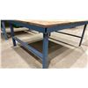 Image 3 : METAL FRAMED WOOD TOP WORK TABLE APPROX 6.2'L X 5.2'D X 2' 10"H