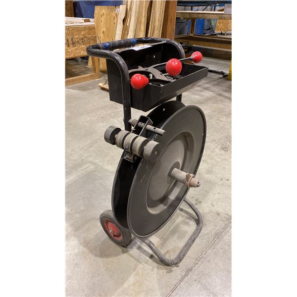 BLACK METAL BANDING CART WITH TOOLS & CRIMPS