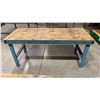 Image 1 : METAL FRAMED WOOD TOP WORK TABLE APPROX 6.2'L X 2.6'D X 2' 10"H