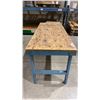Image 3 : METAL FRAMED WOOD TOP WORK TABLE APPROX 6.2'L X 2.6'D X 2' 10"H