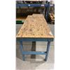 Image 6 : METAL FRAMED WOOD TOP WORK TABLE APPROX 6.2'L X 2.6'D X 2' 10"H