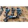 Image 1 : GROUP OF MAKITA CORDLESS POWER TOOLS INCLUDING 2 DRILLS, RECIPROCATING SAW, JIGSAW, 3 CHARGERS