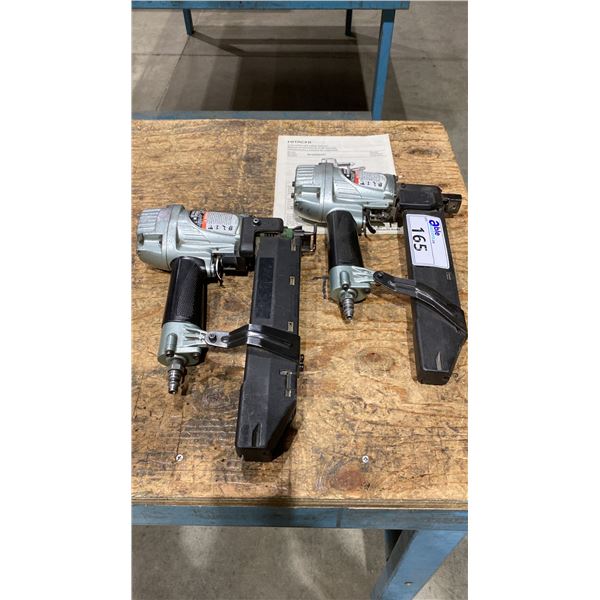 2 HITACHI PNEUMATIC STAPLE GUNS