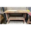 Image 1 : 2 TIER WOOD TOP METAL FRAME SHOP TABLE APPROX 5' 10"L X 2.3'D X 3.2'H