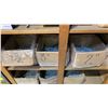 Image 3 : 7 TIER WOODEN HARDWARE SHELF WITH ASSORTED STAPES/SCREWS *MUST TAKE ALL*