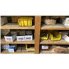 Image 4 : 7 TIER WOODEN HARDWARE SHELF WITH ASSORTED STAPES/SCREWS *MUST TAKE ALL*