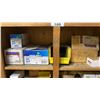 Image 5 : 7 TIER WOODEN HARDWARE SHELF WITH ASSORTED STAPES/SCREWS *MUST TAKE ALL*