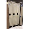 Image 1 : 3 BEIGE SINGLE DOOR GYM LOCKERS APPROX 3'W X 6.7'H