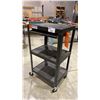 Image 1 : ULINE BLACK METAL POWERED MOBILE WORKSTATION CARTS