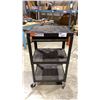 Image 2 : ULINE BLACK METAL POWERED MOBILE WORKSTATION CARTS