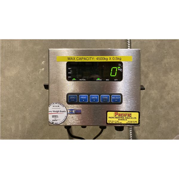 PACIFIC INDUSTRIES INDUSTRIAL DIGITAL SCALE MAX CAPACITY 4500KG X 0.5KG