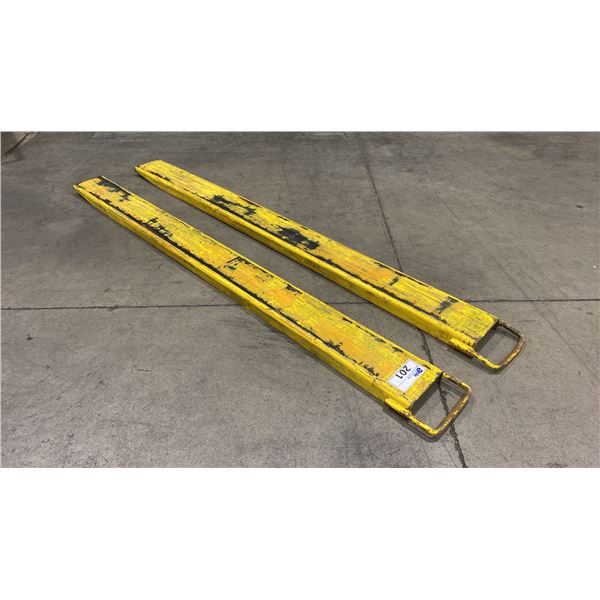 PAIR OF 6' YELLOW FORK EXTENSIONS