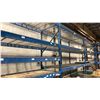 Image 2 : 3 BAYS OF BLUE PALLET RACKING W/MESH DECK SHELVING - (4) UPRIGHTS AND (20) SIDE RAILS