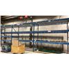 Image 3 : 3 BAYS OF BLUE PALLET RACKING W/MESH DECK SHELVING - (4) UPRIGHTS AND (20) SIDE RAILS