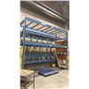 Image 2 : 1  BAYS OF BLUE PALLET RACKING W/MESH DECK SHELVING - (2) UPRIGHTS AND (8) SIDE RAILS