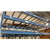 Image 3 : 1  BAYS OF BLUE PALLET RACKING W/MESH DECK SHELVING - (2) UPRIGHTS AND (8) SIDE RAILS