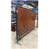Image 1 : GROUP OF 6 METAL FRAMED WELDING CURTAINS APPROX 8' X 6'