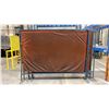 Image 2 : GROUP OF 6 METAL FRAMED WELDING CURTAINS APPROX 8' X 6'