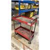 Image 2 : RED 2 TIER METAL SHOP CART