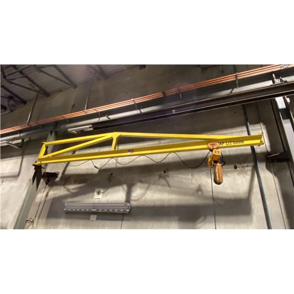 1/2 TON CAPACITY JIB CRANE WITH KITO 1 TON CHAIN HOIST