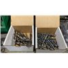 Image 3 : METAL MOBILE WORK CART WITH CONTENTS - ASSORTED DRILL BITS, VICES & DRILL PRESS TOOLS