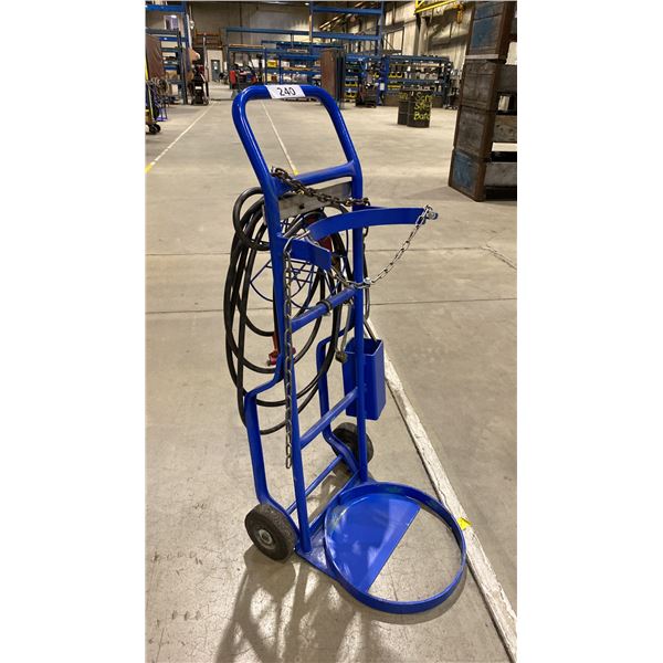 BLUE TIGER TORCH TANK DOLLY WITH TORCH, HOSE & GAUGE