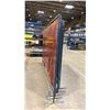 Image 3 : GROUP OF 6 METAL FRAMED WELDING CURTAINS APPROX 8' X 6'
