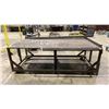 Image 1 : 1" THICK STEEL MOBILE WELDERS TABLE APPROX 8.5'L X 4.9'D X 3'H