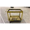 Image 3 : 2 TIER YELLOW METAL SHOP CART *CONTENTS NOT INCLUDED*