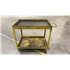 Image 3 : 2 TIER YELLOW METAL SHOP CART *CONTENTS NOT INCLUDED*