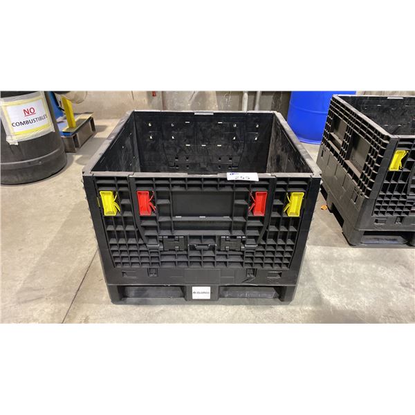 PLASTIC FOLDING PALLET CRATE APPROX 2.6'W X 2.8'L X 2.1'H