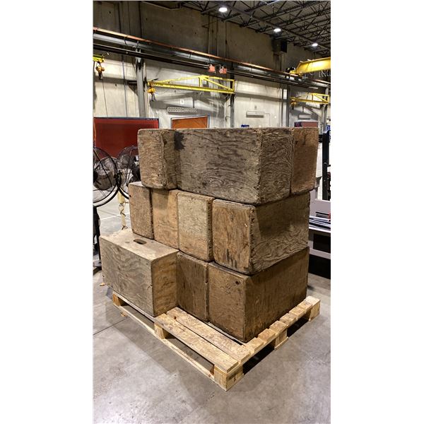 PALLET OF WOODEN BOX STEPS APPROX 12