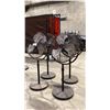 Image 2 : GROUP OF 4 BLACK/STAINLESS STEEL 20" FLOOR FANS