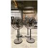 Image 3 : GROUP OF 4 BLACK/STAINLESS STEEL 20" FLOOR FANS