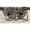 Image 3 : GROUP OF 4 BLACK/STAINLESS STEEL 20" HV FLOOR FANS