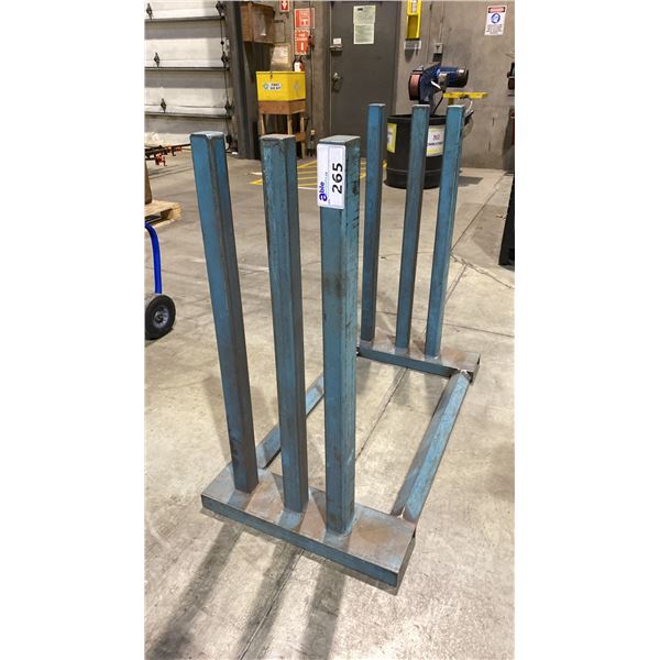 BLUE METAL MATERIAL RACK APPROX 42"W X 22"D X 38"H