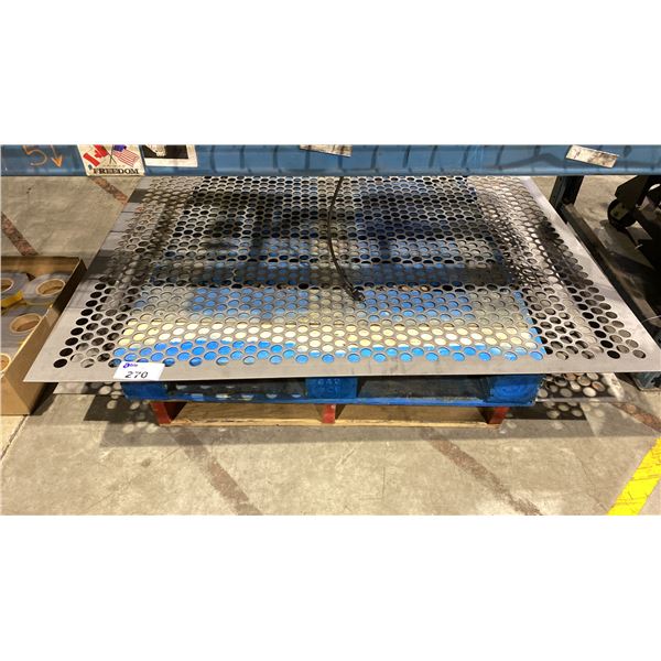 2 PERFORATED METAL MESH SHEETS APPROX 47" X 57"